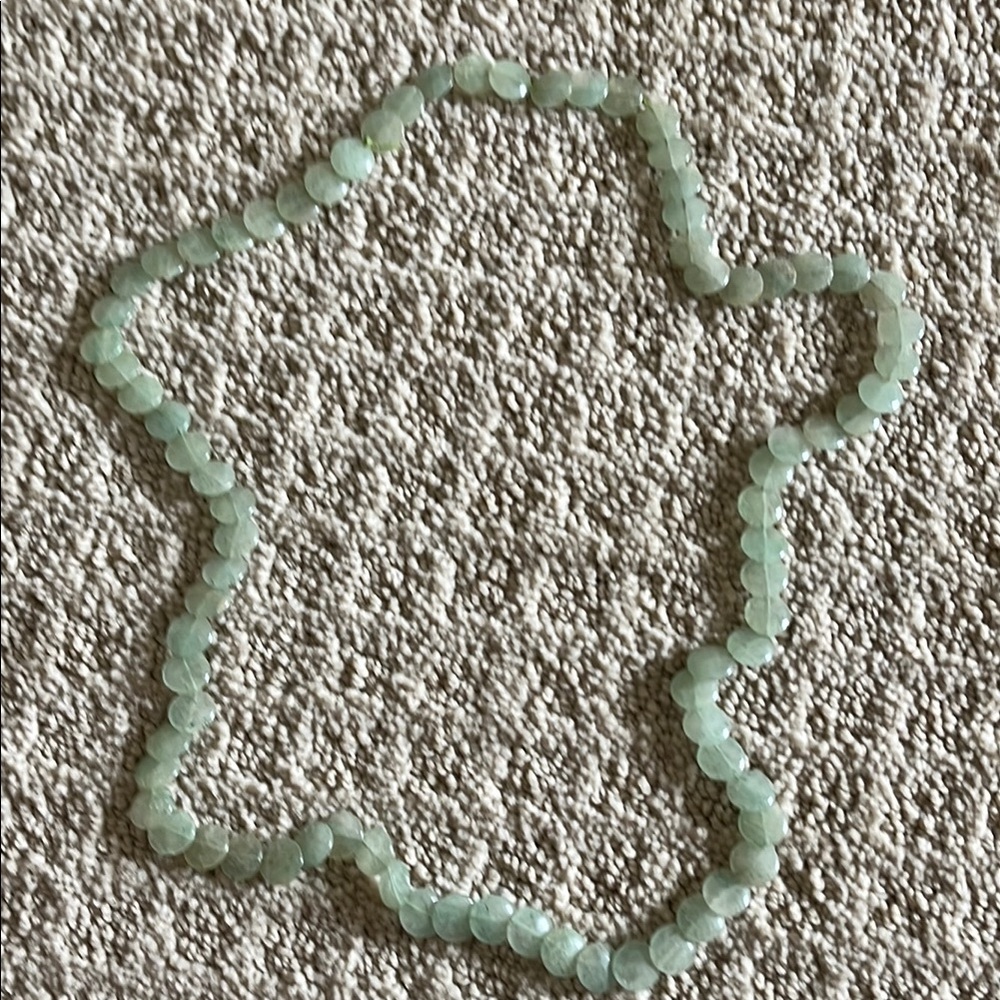 Green jade Beaded Necklace